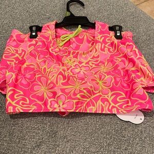 Wonder Nation Vibrant Pink and Yellow Kids Swim Bikini 14/16